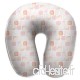 Travel Pillow AH Blush Pink Peach Coral White Orange Dots Spots Geometric Squares Designs Memory Foam U Neck Pillow for Lightweight Support in Airplane Car Train Bus - B07V5Z3D4F
